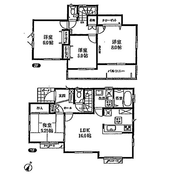 Floor plan. 43,300,000 yen, 4LDK, Land area 120.61 sq m , Building area 95.22 sq m
