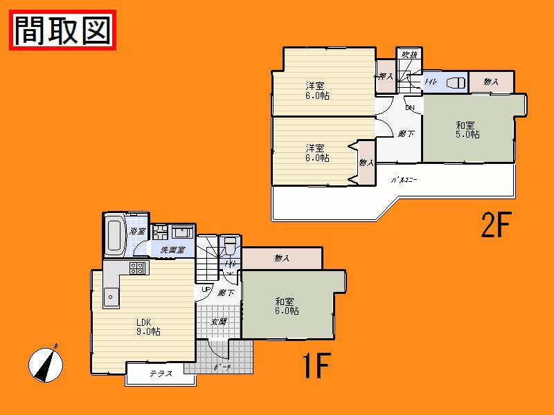 Floor plan. 21.5 million yen, 4LDK, Land area 100.07 sq m , Building area 79.98 sq m