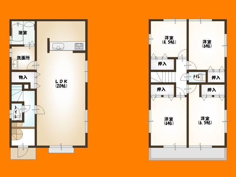 Floor plan. 38,300,000 yen, 4LDK, Land area 140.1 sq m , Building area 99.36 sq m floor plan