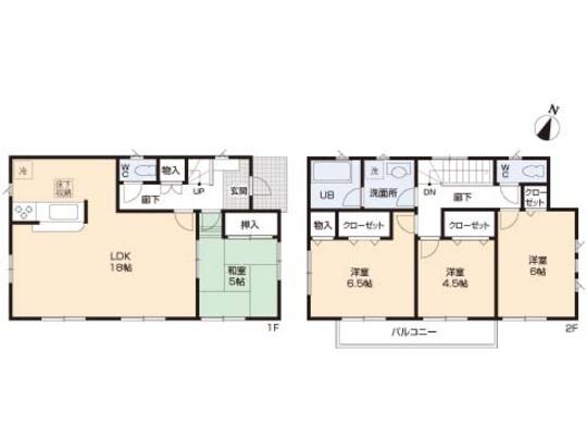 Floor plan. 34,800,000 yen, 4LDK, Land area 141.21 sq m , Building area 93.55 sq m floor plan