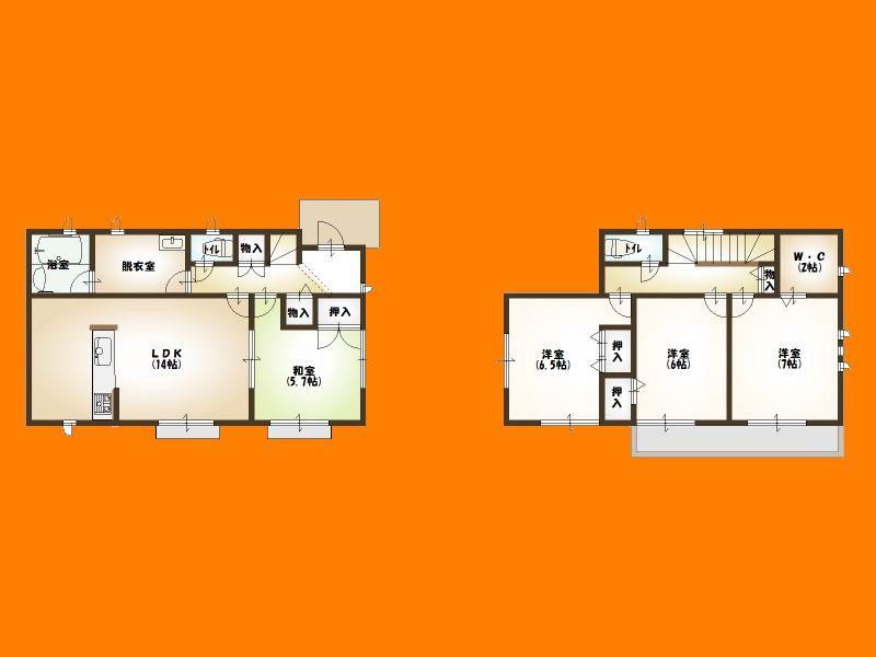 Floor plan. 32,800,000 yen, 4LDK, Land area 128.11 sq m , Building area 95.58 sq m floor plan