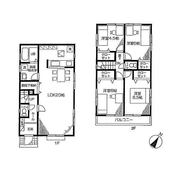 Floor plan. 38,300,000 yen, 4LDK, Land area 140.1 sq m , Building area 99.36 sq m