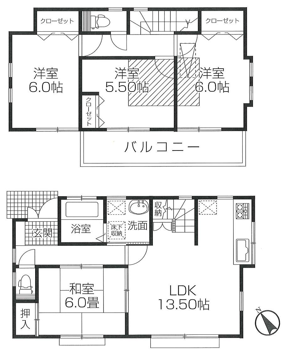 Floor plan. 33,800,000 yen, 4LDK, Land area 130.74 sq m , Building area 89.64 sq m