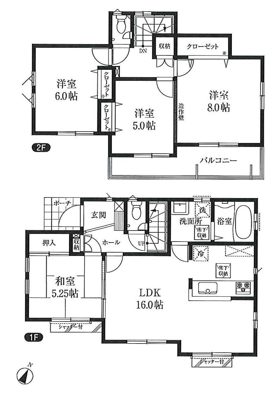 Floor plan. Local guide map