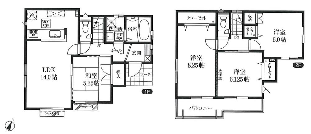 Floor plan. Local guide map