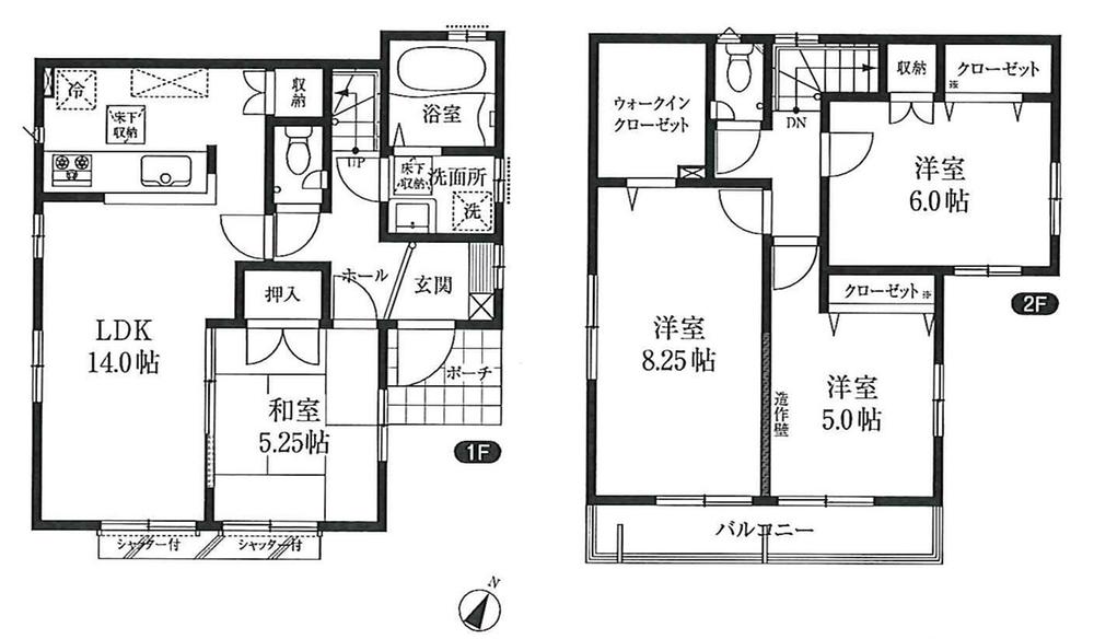 Floor plan. Local guide map