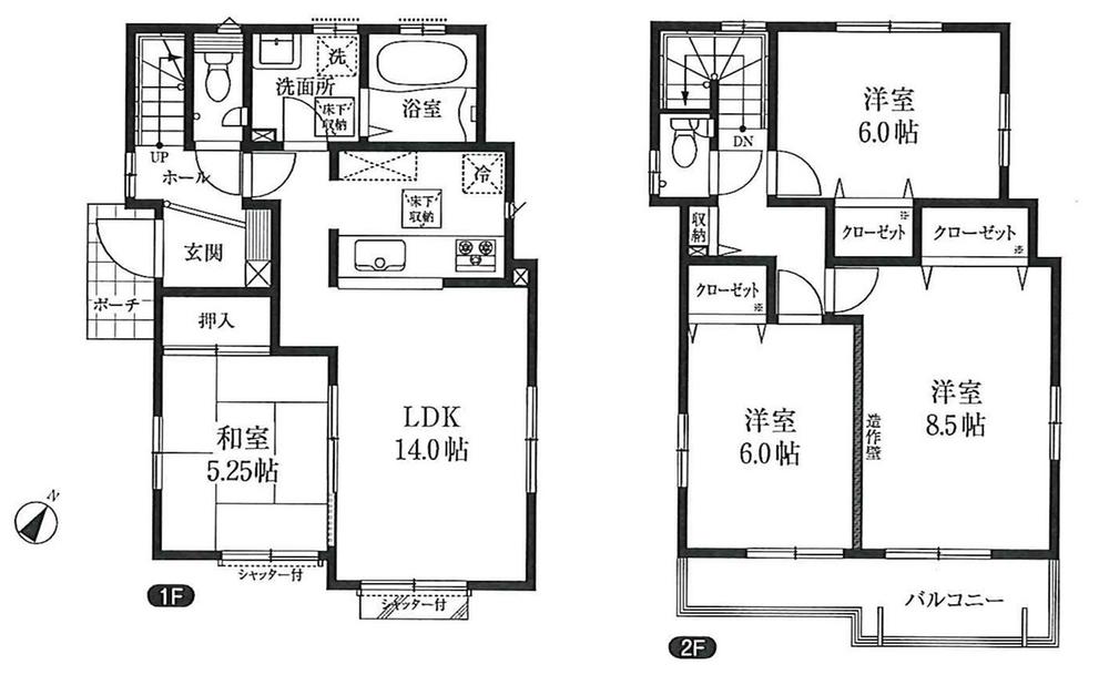 Floor plan. Local guide map