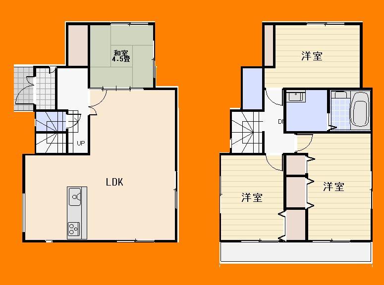 Floor plan. 41,800,000 yen, 4LDK, Land area 127.06 sq m , Building area 98.62 sq m