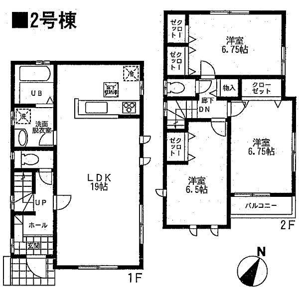 Floor plan. 30,800,000 yen, 3LDK, Land area 108 sq m , Building area 90.67 sq m
