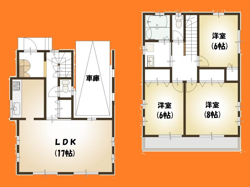 Building plan example (floor plan). Building plan example Building price 1470 Ten thousand yen Building area 92.56  sq m