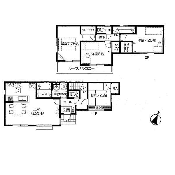 Floor plan. 37,900,000 yen, 4LDK, Land area 100.01 sq m , Building area 99.37 sq m