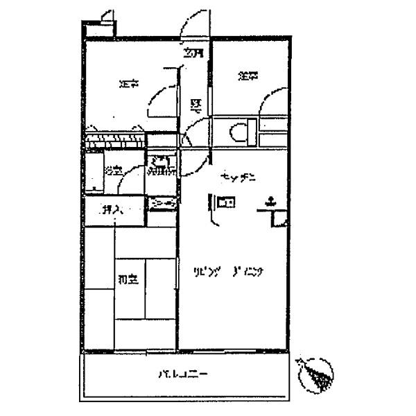 Floor plan. 3LDK, Price 16.5 million yen, Occupied area 55.93 sq m , Balcony area 7.77 sq m