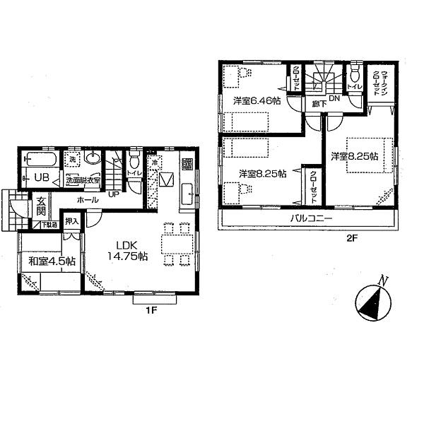 Floor plan. 35,900,000 yen, 4LDK, Land area 99.09 sq m , Building area 97.71 sq m