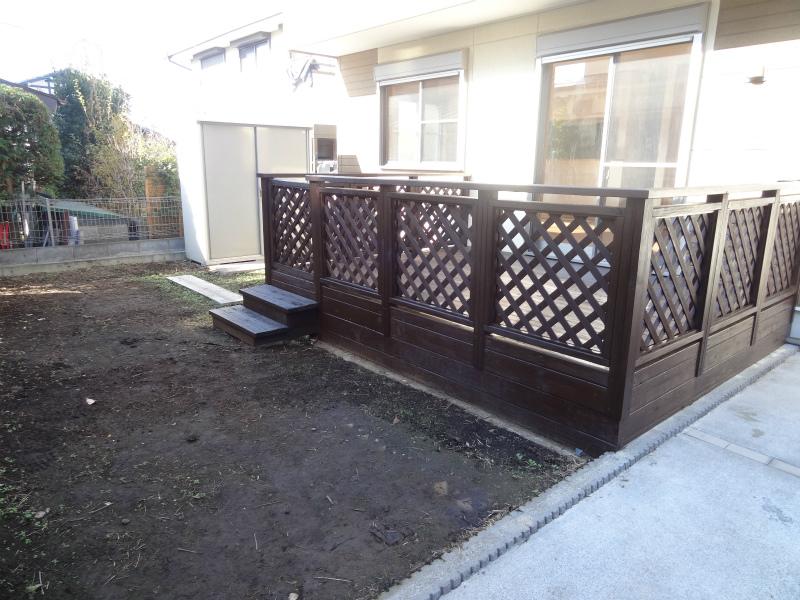 Garden. BBQ is served in the large wood deck.