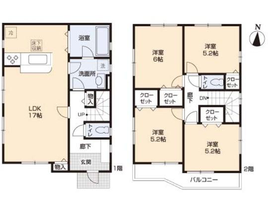 Floor plan. 28.8 million yen, 4LDK, Land area 120.49 sq m , Building area 92.34 sq m floor plan