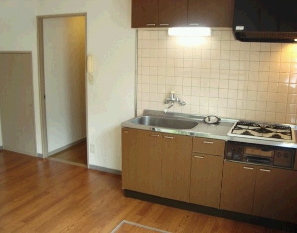 Kitchen. Convenient three-necked gas stove with a kitchen