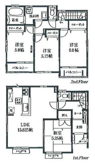 Floor plan. 33,800,000 yen, 4LDK, Land area 116.41 sq m , Building area 94.6 sq m