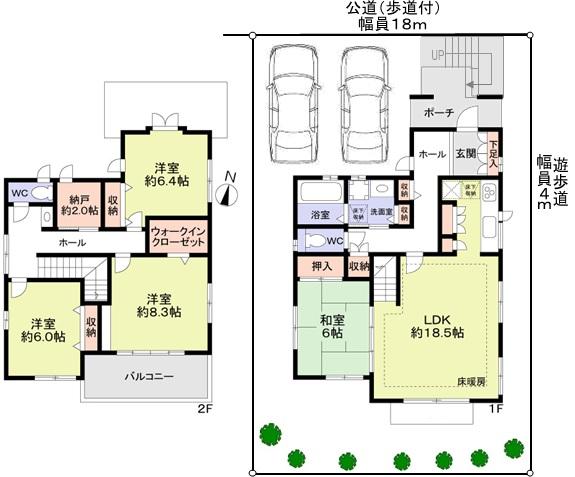 Floor plan. 39,900,000 yen, 4LDK + S (storeroom), Land area 165.29 sq m , Building area 117.58 sq m