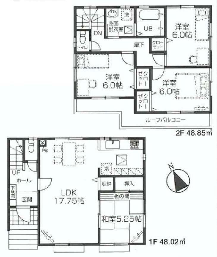Floor plan. (1), Price 27,900,000 yen, 4LDK, Land area 111.36 sq m , Building area 96.87 sq m
