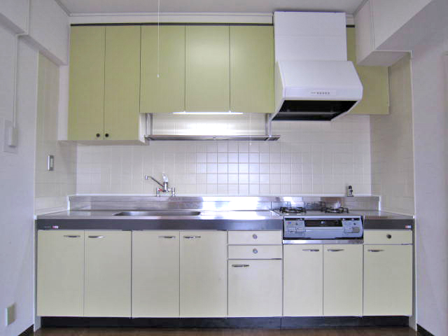 Kitchen. Abundant storage with gas table