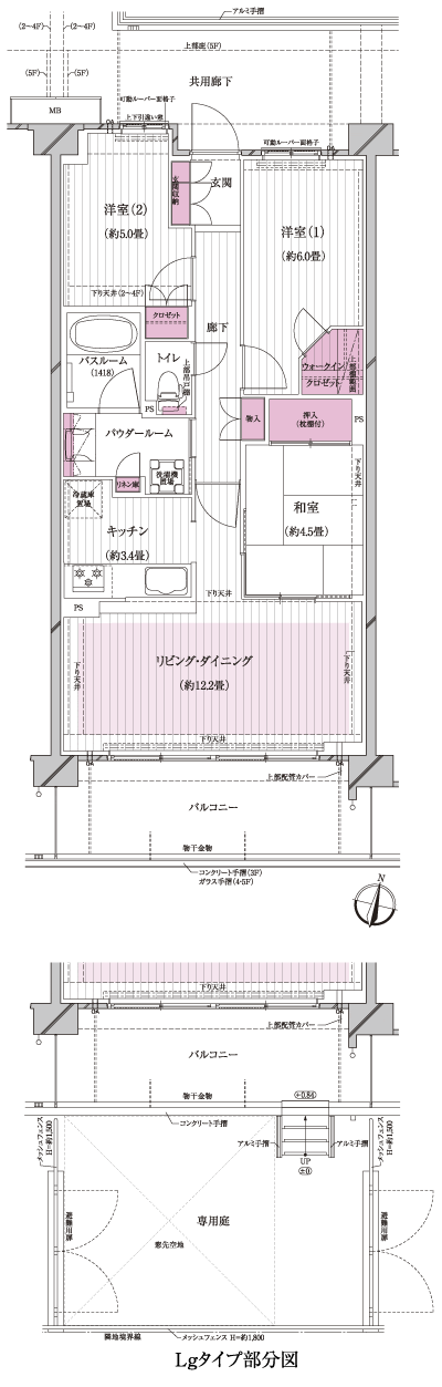 Floor: 3LDK + walk-in closet, the occupied area: 70.13 sq m