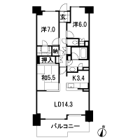 Floor: 3LDK + walk-in closet + storeroom, occupied area: 81.72 sq m