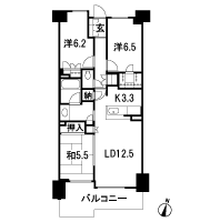 Floor: 3LDK + walk-in closet + storeroom, occupied area: 76.07 sq m