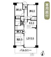 Floor: 3LDK + walk-in closet + storeroom, occupied area: 74.27 sq m