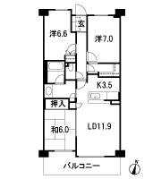 Floor: 3LDK + family closet, occupied area: 77.87 sq m