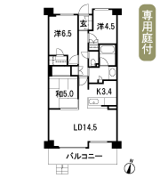 Floor: 3LDK + walk-in closet, the occupied area: 74.22 sq m