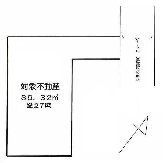 Compartment figure. Land price 17.8 million yen, Land area 89.32 sq m