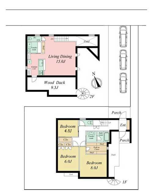 Floor plan. 36,800,000 yen, 3LDK, Land area 180.9 sq m , Building area 102.21 sq m