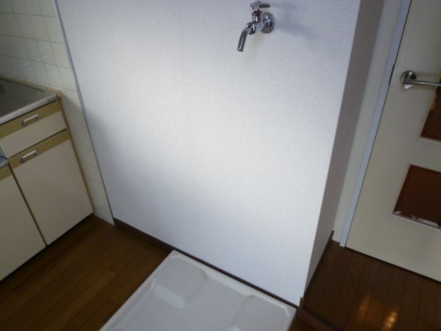 Other room space. Washing machine storage is located in the room.