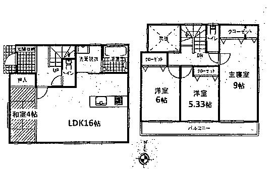 Floor plan. (8 Building), Price 39,800,000 yen, 4LDK, Land area 125.84 sq m , Building area 98.54 sq m