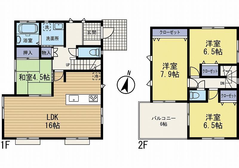 Floor plan. (13 Building), Price 39,800,000 yen, 4LDK, Land area 165.43 sq m , Building area 99.36 sq m