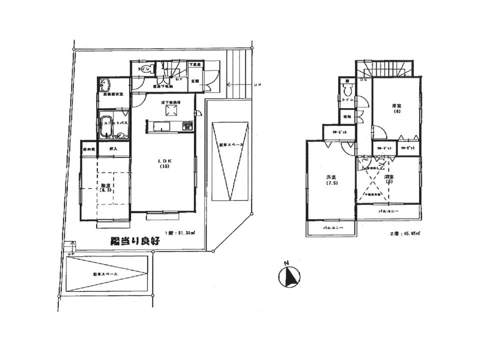 Floor plan. 18,800,000 yen, 4LDK, Land area 130.33 sq m , Building area 97.29 sq m