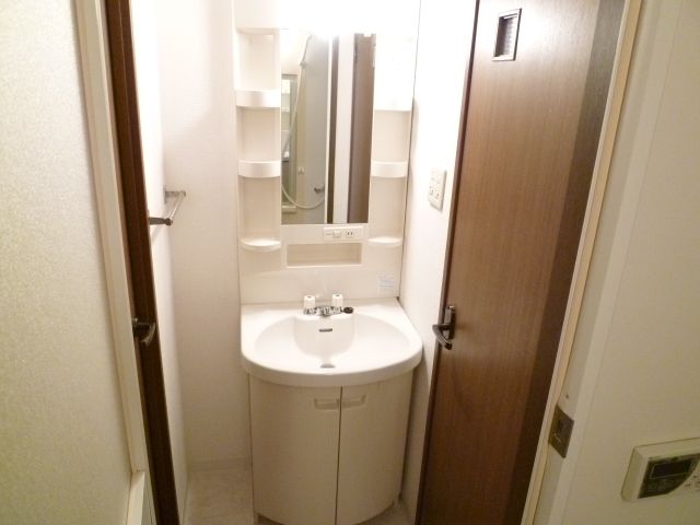 Washroom. Wash basin and dressing room