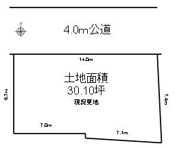 Compartment figure. Land price 32,800,000 yen, Land area 99.51 sq m