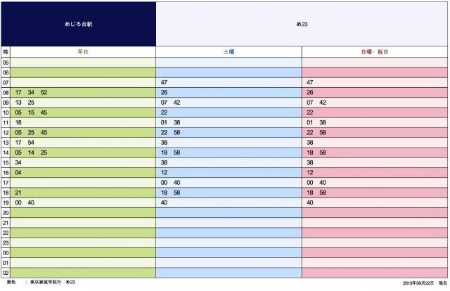 Other. "Mejirodai Station" departure "Ofuna" line timetable