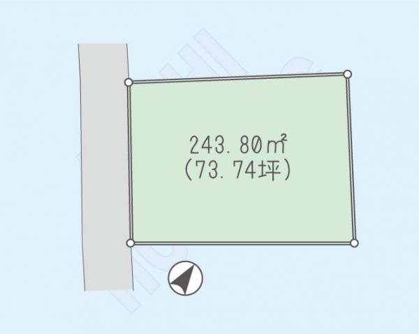 Compartment figure. Land price 34,800,000 yen, Land area 243.8 sq m