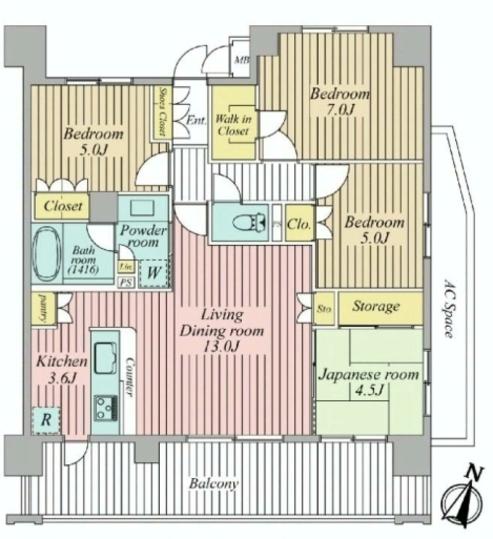 Floor plan. 4LDK, Price 26,800,000 yen, Occupied area 82.91 sq m , Balcony area 17.1 sq m