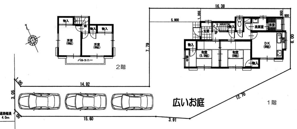 Floor plan. 14.4 million yen, 4DK, Land area 195.02 sq m , Building area 73.95 sq m