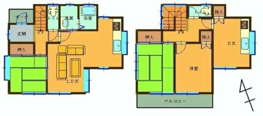 Floor plan. 13.8 million yen, 3LDK, Land area 144.06 sq m , Building area 85.29 sq m