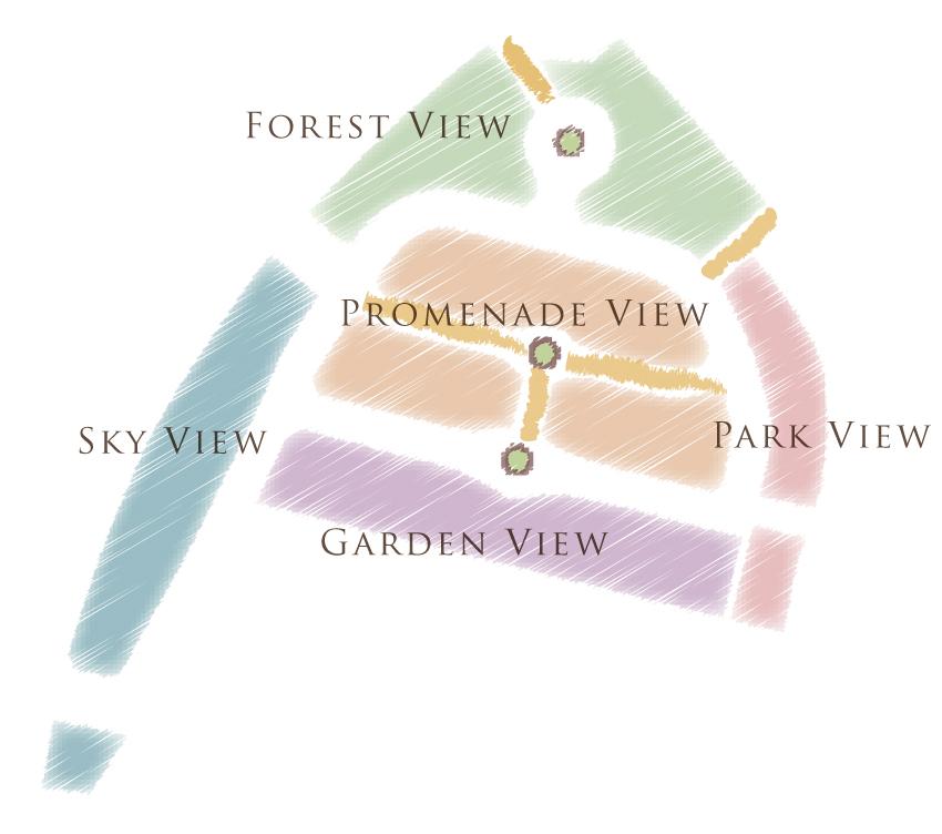 Other. Unique five city blocks filled with clear (Forest View Street District ・ Park View Street District ・ Promenade view Street District ・ Sky View Street District ・ Garden View Street District)