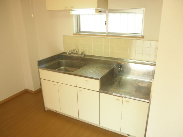 Kitchen. Dishes are convenient two-necked Gasukitchin