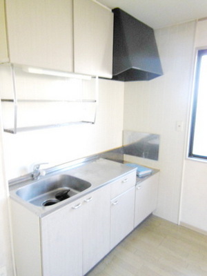 Kitchen. Two-burner gas stove can be installed