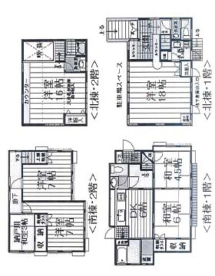 Floor plan. 21,800,000 yen, 4DK+S, Land area 180.53 sq m , Building area 78.66 sq m