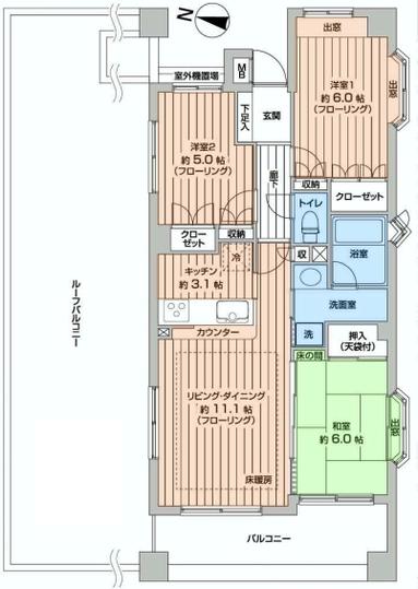 Floor plan. 3LDK, Price 23.8 million yen, Occupied area 68.17 sq m , Balcony area 85.31 sq m