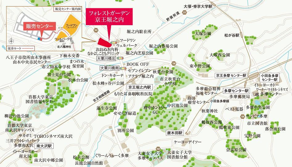 Local guide map.  ■ Local guide map (please come 102 Building = to the sales center)
