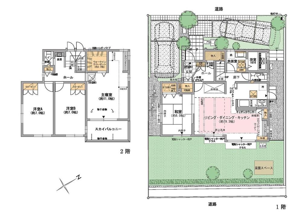 Floor plan. (95 Building), Price 56,800,000 yen, 4LDK, Land area 182.59 sq m , Building area 117.58 sq m